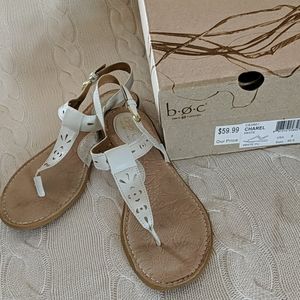 Women's BOC Charel White Sandals 9M